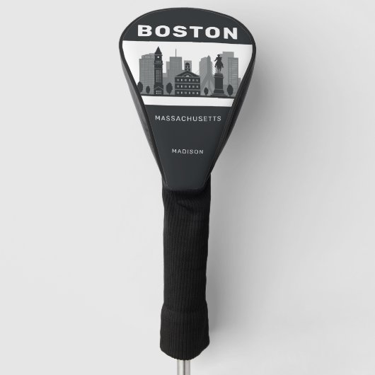 Individuelle Name Boston Massachusetts Golf Headcover (Vorderseite)
