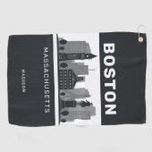 Individuelle Name Boston Massachusetts Golfhandtuch (Horizontal)