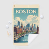 Individuelle Name Boston Massachusetts Golfhandtuch (Insitu)