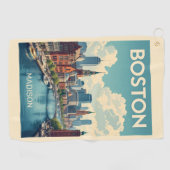 Individuelle Name Boston Massachusetts Golfhandtuch (Horizontal)