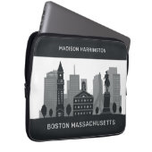 Individuelle Name Boston Massachusetts Laptopschutzhülle (Vorne Rechts)