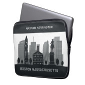 Individuelle Name Boston Massachusetts Laptopschutzhülle (Vorderseite Links)