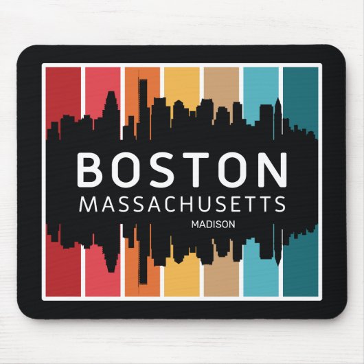 Individuelle Name Boston Massachusetts Mousepad (Vorne)