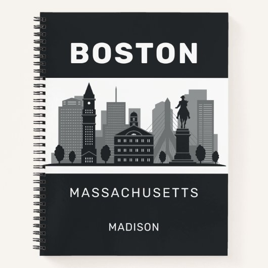 Individuelle Name Boston Massachusetts Notizblock (Vorderseite)