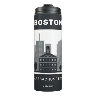 Individuelle Name Boston Massachusetts Thermosbecher