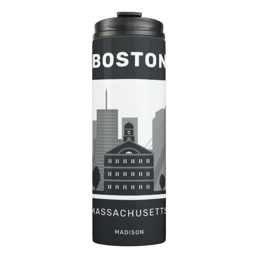 Individuelle Name Boston Massachusetts Thermosbecher (Vorderseite)