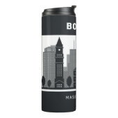 Individuelle Name Boston Massachusetts Thermosbecher (Nach links gedreht)