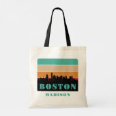 Individuelle Name Boston Massachusetts Tragetasche (Rückseite)