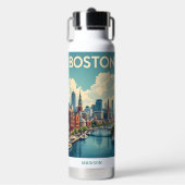 Individuelle Name Boston Massachusetts Trinkflasche (Vorderseite)