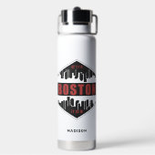 Individuelle Name Boston Massachusetts Trinkflasche (Hinten)