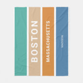 Individuelle Name Boston Massachusetts / YOUR TEXT Fleecedecke (Vorderseite)