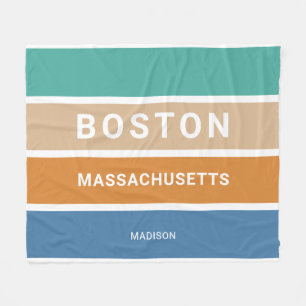 Individuelle Name Boston Massachusetts / YOUR TEXT Fleecedecke