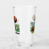 Individuelle Name BOUNCE Basketballfeld Glas (Links)