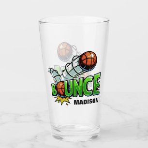 Individuelle Name BOUNCE Basketballfeld Glas