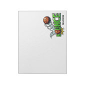 individuelle Name "Bounce" Basketballschläger Notizblock (Rotiert)