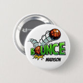 Individuelle Name BOUNCE Basketballtasten Button (Vorne & Hinten)