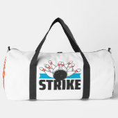 Individuelle Name Bowling Ball mit Flamme Duffle Bag (Vorderseite)