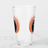 Individuelle Name Bowling Ball mit Flamme Glas (Links)