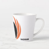 Individuelle Name Bowling Ball mit Flamme Milchtasse (Rechts)
