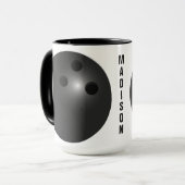 individuelle Name Bowling Ball Tasse (Vorderseite Links)