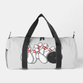 Individuelle Name Bowling Strike Duffle Bag (Rückseite)
