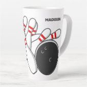 Individuelle Name Bowling Strike Milchtasse (Rechte Ecke)
