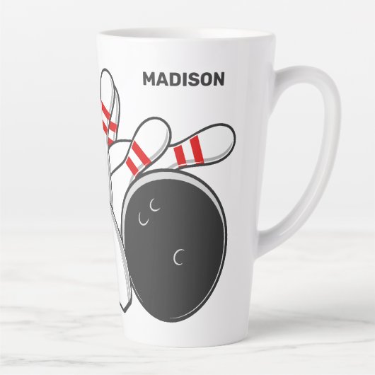 Individuelle Name Bowling Strike Milchtasse (Rechts)