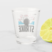Individuelle Name Bowling Strike Schnapsglas (Rückseite)
