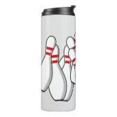 Individuelle Name Bowling Strike Thermosbecher (Nach links gedreht)