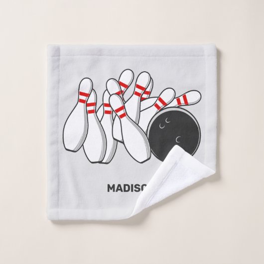 Individuelle Name Bowling Strike Waschlappen (Waschlappen)