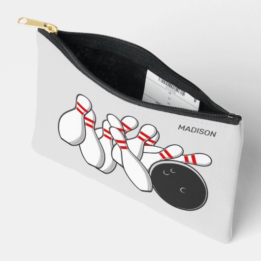 Individuelle Name Bowling Strike Zubehörtasche (Offen)