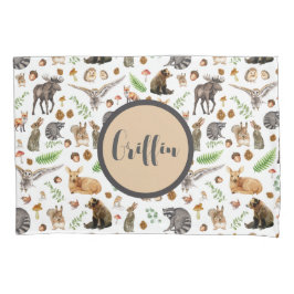 Individuelle Name Boy Pillow Case Forest Animal Kissenbezug