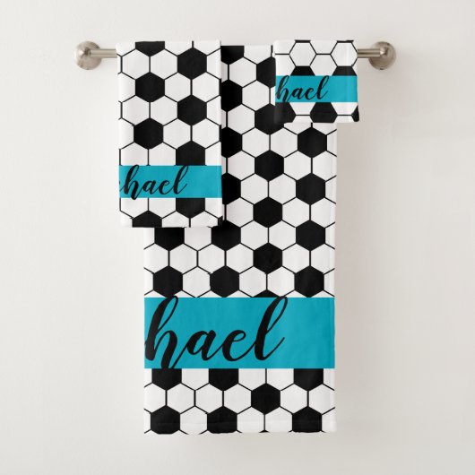 Individuelle Name Boy's Soccer Towel Set (Insitu)