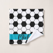 Individuelle Name Boy's Soccer Towel Set (Waschlappen)