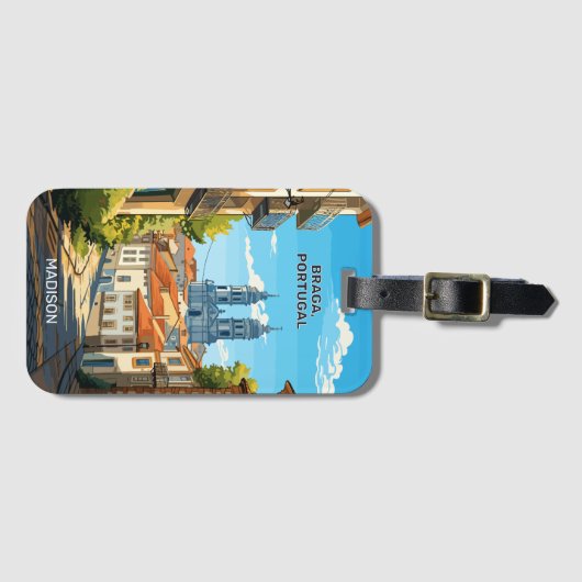 Individuelle Name Braga Portugal Gepäckanhänger (Vorderseite (Horizontal))