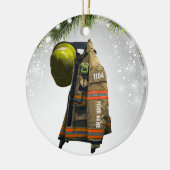 Individuelle Name Brandschutzwand und Rettung Rot  Keramik Ornament (Links)