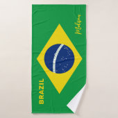 Individuelle Name Brasilien - Flagge Badehandtuch (Badehandtuch)