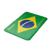 Individuelle Name Brasilien - Flagge Badematte (Schrägansicht)