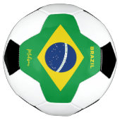 Individuelle Name Brasilien - Flagge Fußball (Gedreht)