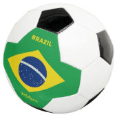Individuelle Name Brasilien - Flagge Fußball (Dreiviertel)