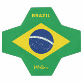 Individuelle Name Brasilien - Flagge Fußball (Flach)