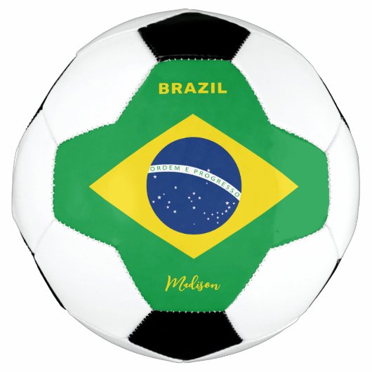 Individuelle Name Brasilien - Flagge Fußball (Vorderseite)