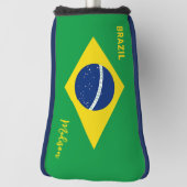 Individuelle Name Brasilien - Flagge Golf Headcover (Rotieren 90)