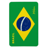 Individuelle Name Brasilien - Flagge Magnet (Vertikal)