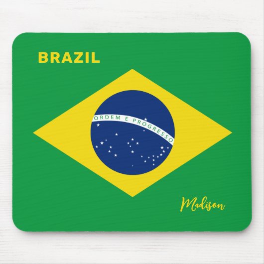 Individuelle Name Brasilien - Flagge Mousepad (Vorne)