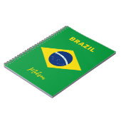 Individuelle Name Brasilien - Flagge Notizblock (Linke Seite)