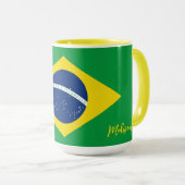 Individuelle Name Brasilien - Flagge Tasse (VorderseiteRechts)