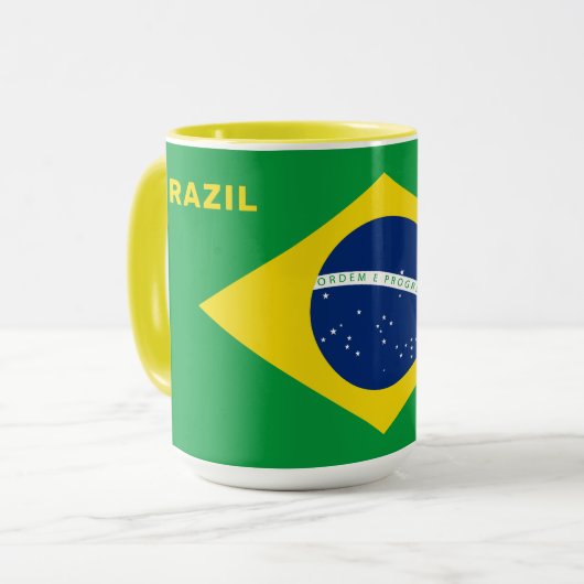 Individuelle Name Brasilien - Flagge Tasse (Vorderseite Links)
