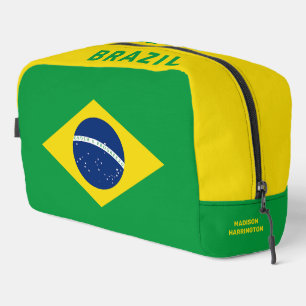Individuelle Name Brasilien - Flagge Waschbeutel