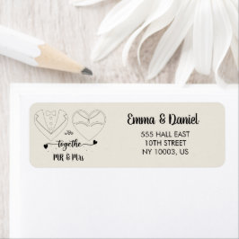 individuelle Name Braut und Bräutigam moderne Pins